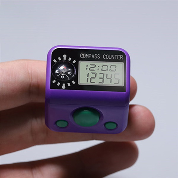 外贸款电子记数器电子计数器户外指南针戒指计数器家用手指记数器